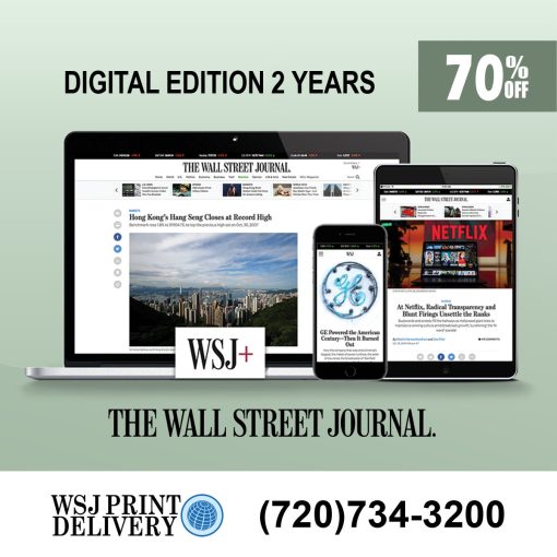 Wall St Journal Digital Subscription for 2 Years for Only $159